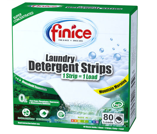 Laundry Detergent Strips, Essential, 80 Loads Mountain Scented