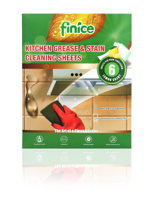 Kitchen Grease & Stain Cleaning Sheets - 6 sheets