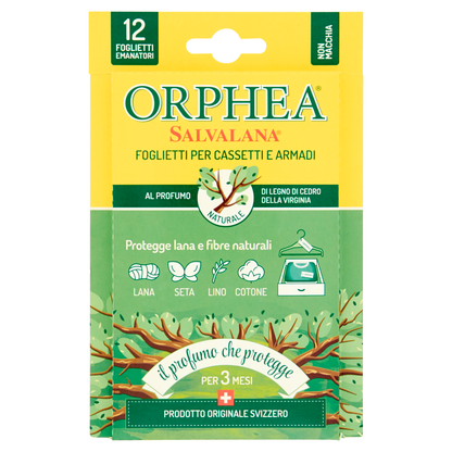 ORPHEA Clothes Protector & Refresher Strips - Pack of 12 (Cedar Wood)