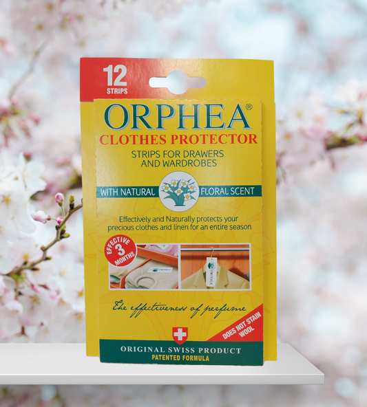 ORPHEA Clothes Protector & Refresher Strips - Pack of 12 (Flowers Fragrance)