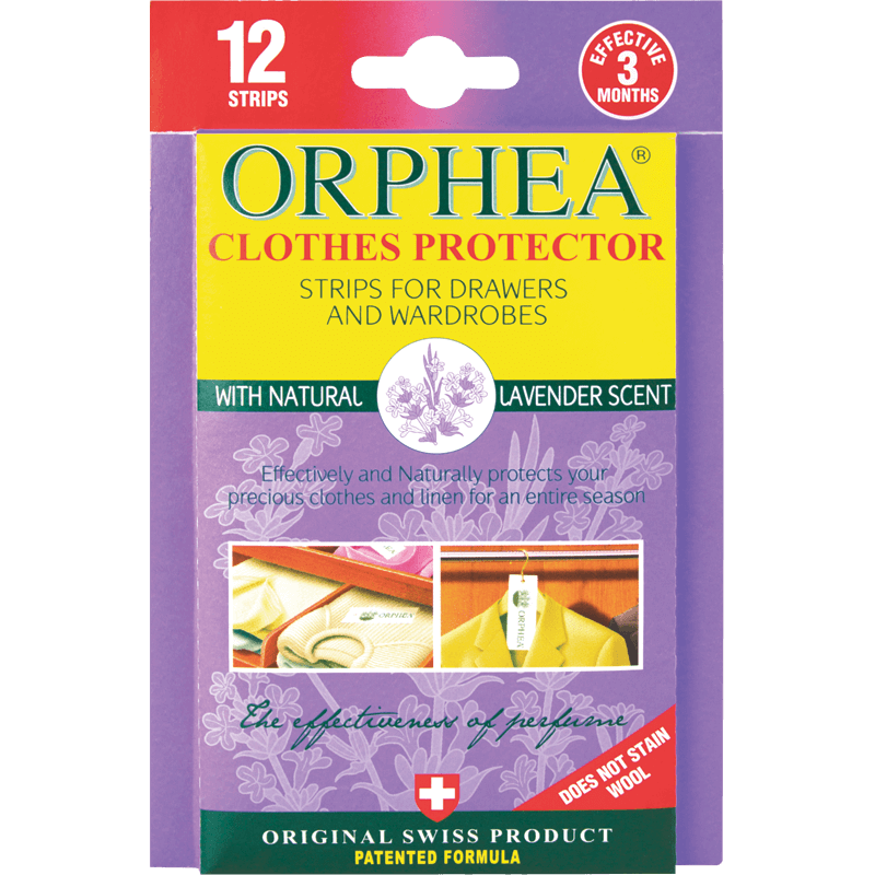 ORPHEA Clothes Protector & Refresher Strips - Pack of 12 (Lavender)