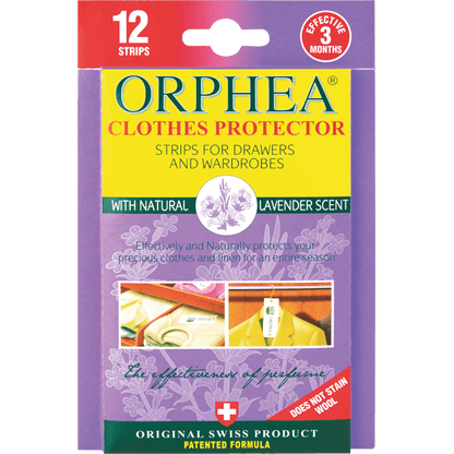 ORPHEA Clothes Protector & Refresher Strips - Pack of 12 (Lavender)